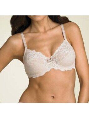 🆕CHANTELLE Rive Gauche Full Coverage Underwire Bra 40DDDD White #3281